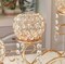 27" wide Gold Horizontal Candle Holder Crystal Beads Wedding Home Centerpiece